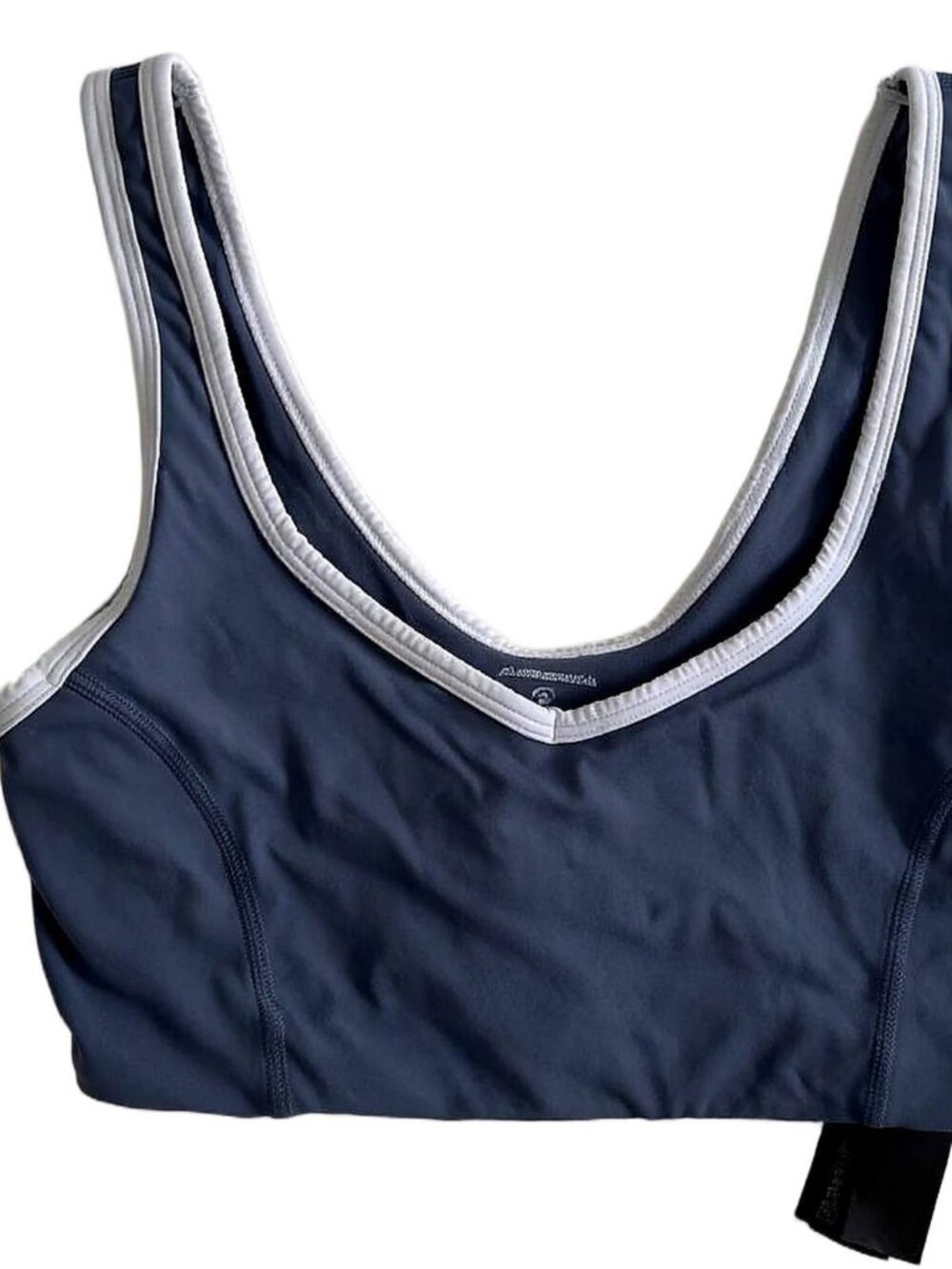 Amazon Essentials Women's Sports Bra Blue White Trim Size XS